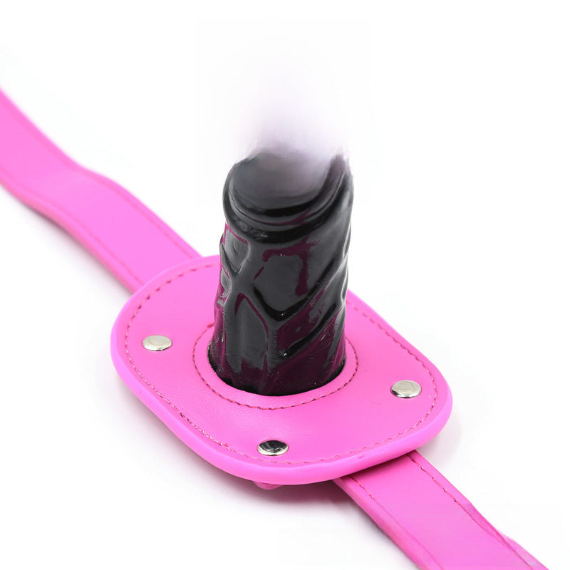 Adult Sex Toys Mouth Gag Adult Products Mouth Gag Restraint Toys Flirting Mouth Ball PU Extended Width Male Masturbator