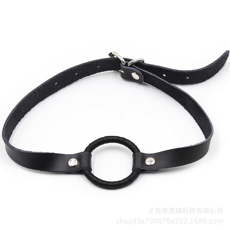 Adult Sex Toys Mouth Gag Adult Products Mouth Gag Restraint Toys Flirting Mouth Ball PU Extended Width Male Masturbator