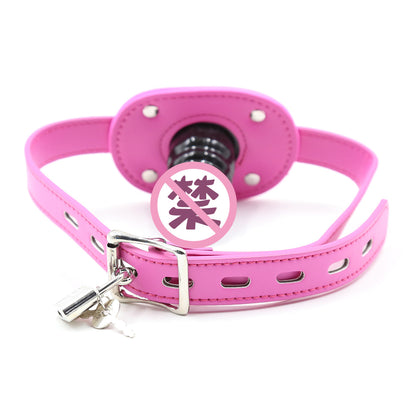 Adult Sex Toys Mouth Gag Adult Products Mouth Gag Restraint Toys Flirting Mouth Ball PU Extended Width Male Masturbator